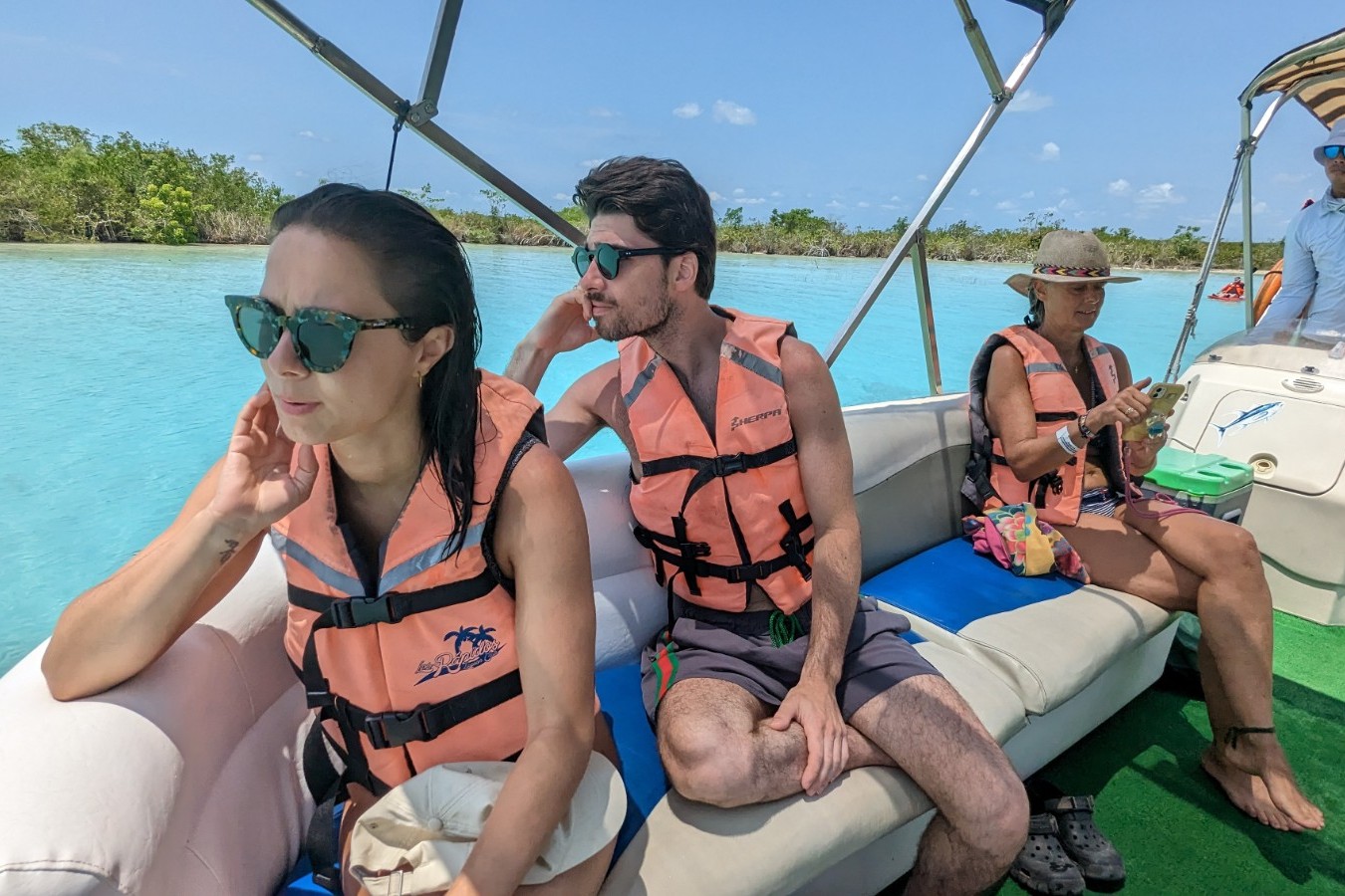 Sortie en bateau à Bacalar